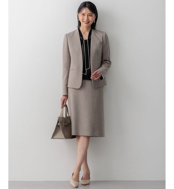 23区「【洗える】ウーステッドウール ボウタイ ニット」|ニット・セーター|