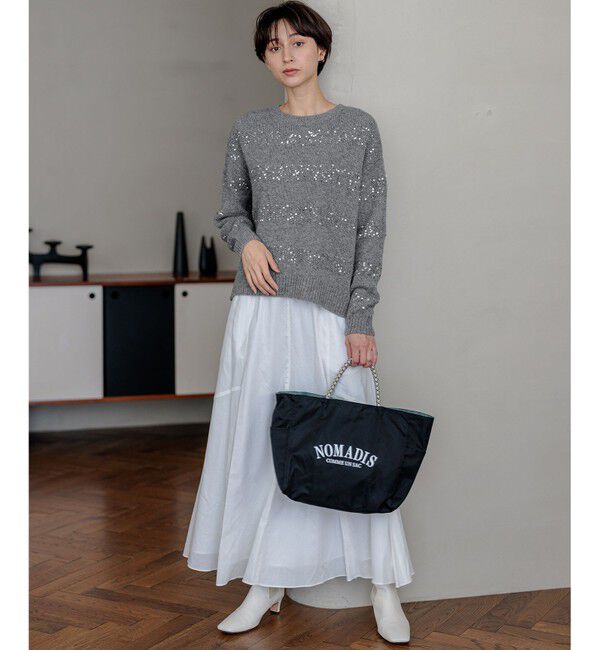 23区「【滝沢眞規子さん着用/一部店舗限定】スパングルボーダー ニット」|ニット・セーター|