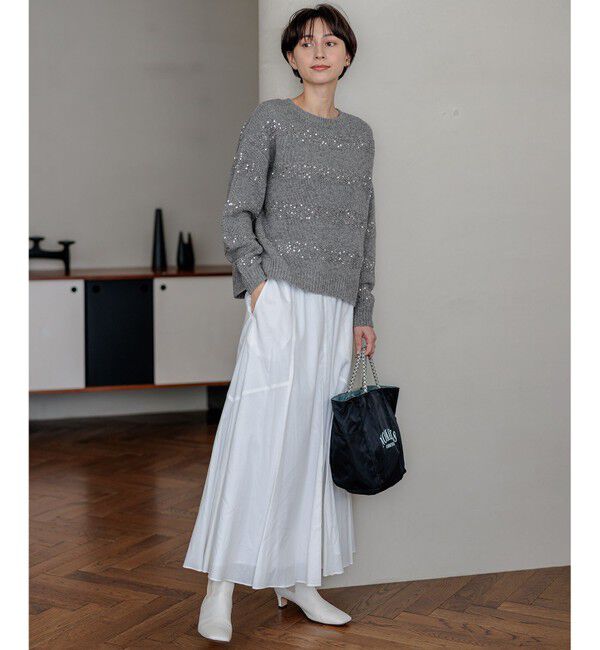 23区「【滝沢眞規子さん着用/一部店舗限定】スパングルボーダー ニット」|ニット・セーター|