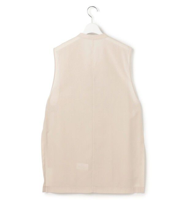 23区「ライトシアーマットクロス ノーカラー ジレ」|その他|