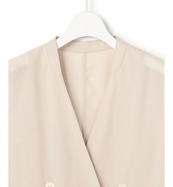 23区「ライトシアーマットクロス ノーカラー ジレ」|その他|