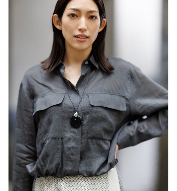 BEIGE,「PAULINE / ドローストリングシアーブラウス」|シャツ・ブラウス|