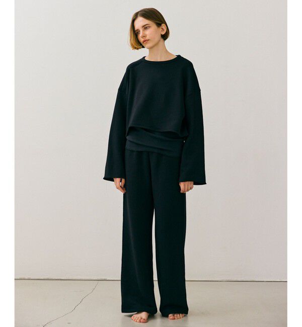 BEIGE,「【BEIGE,ecru/WEB限定・洗える】LOOP BACK / コットンスウェットクロップドトップス」|スウェット・ジャージ|