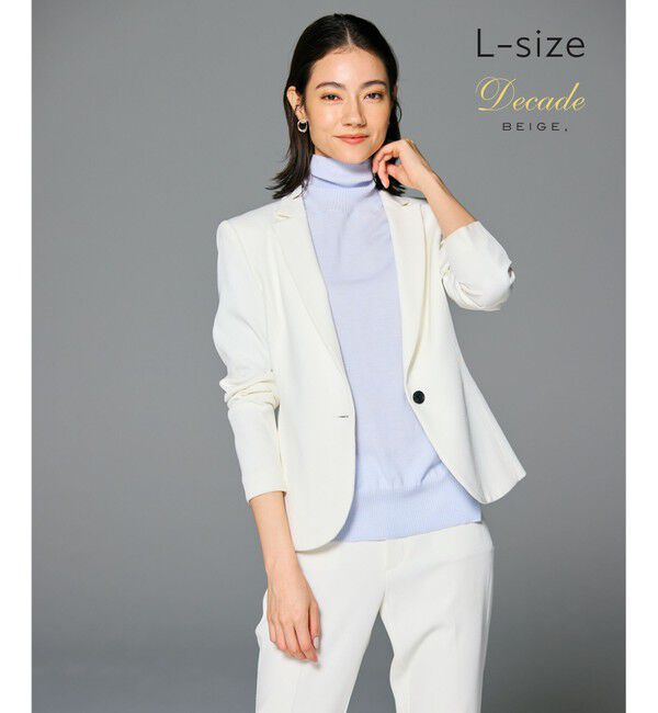 BEIGE,「【L-size・セットアップ対応 】LUIZA / テーラードジャケット」|テーラードジャケット|White