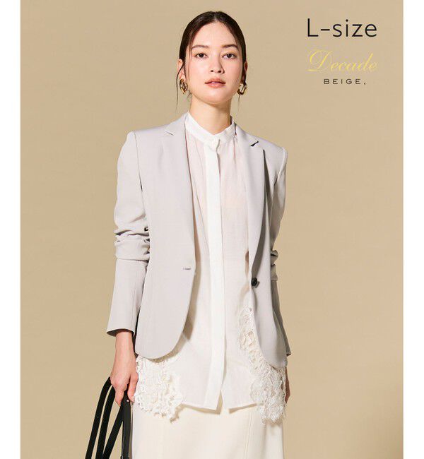 BEIGE,「【L-size・セットアップ対応 】LUIZA / テーラードジャケット」|テーラードジャケット|L.Gray
