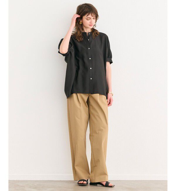 BEIGE,「【洗える】GAZANIA / コットンチノ2タックワイドパンツ」|チノ|