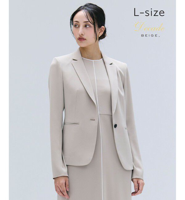 BEIGE,「【洗える・L-size】CINDY / テーラードジャケット」|テーラードジャケット|Taupe