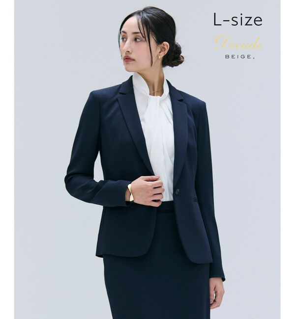 BEIGE,「【洗える・L-size】CINDY / テーラードジャケット」|テーラードジャケット|Navy