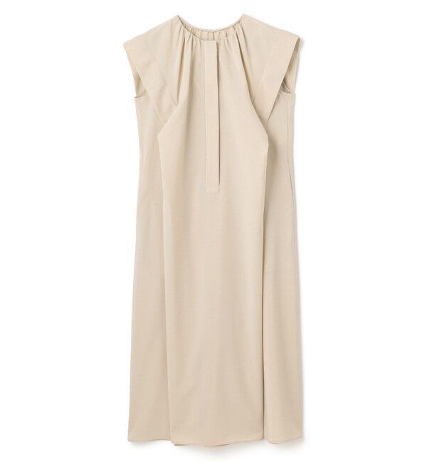 BEIGE,「【洗える/接触冷感/速乾/UVケア対応】BATEAU / フレンチスリーブAラインタックワンピース」|ワンピース|