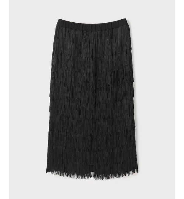 GRACE CONTINENTAL「フリンジスカート」|タイト|