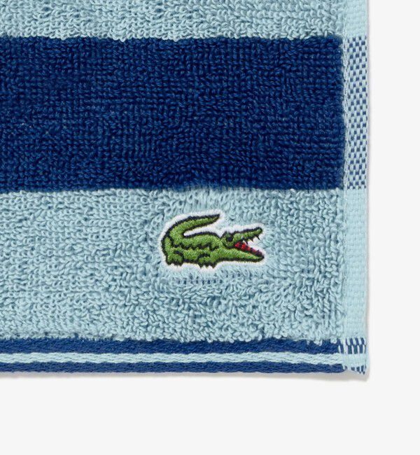 LACOSTE「ビッグボーダータオルハンカチ」|タオル|