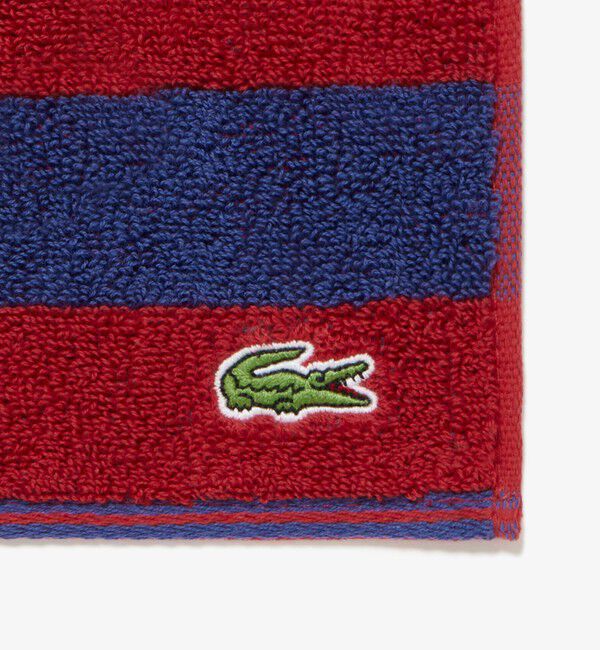 LACOSTE「ビッグボーダータオルハンカチ」|タオル|