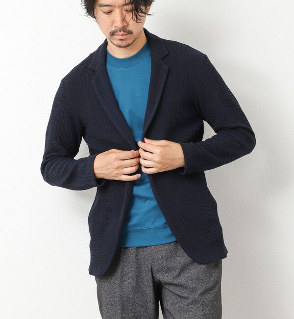 Stutostein「《ビジカジ対応》Relax Jogger Jersey ウォッシャブルテーラーCD」|カーディガン|