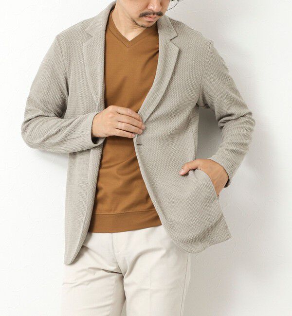 Stutostein「《ビジカジ対応》Relax Jogger Jersey ウォッシャブルテーラーCD」|カーディガン|