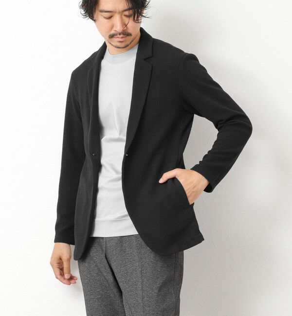 Stutostein「《ビジカジ対応》Relax Jogger Jersey ウォッシャブルテーラーCD」|カーディガン|