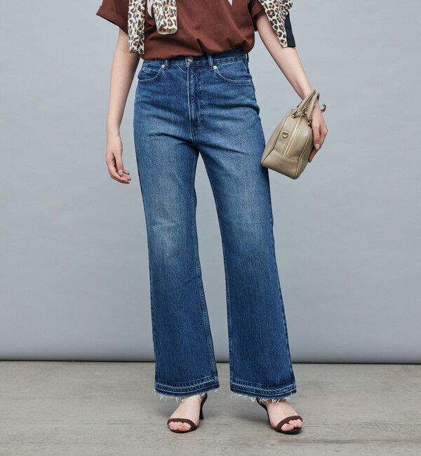 Rie Miller「【RM denim】ハイウエストソフトフレアデニム」|デニム|