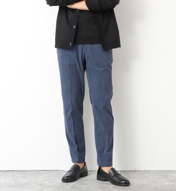 NOLLEY'S goodman「《ビジカジ/セットアップ対応》トリコットコーデュロイ ストレッチ イージーPT 25AW」|チノ|グレイッシュブルー