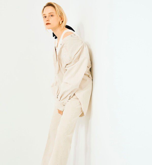 Rie Miller「【RM denim】硫化染コーデュロイシャツジャケット」|シャツ・ブラウス|