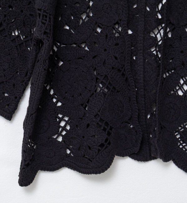 Rie Miller「《手洗い可能》レース刺繍7分袖ボレロ」|カーディガン|