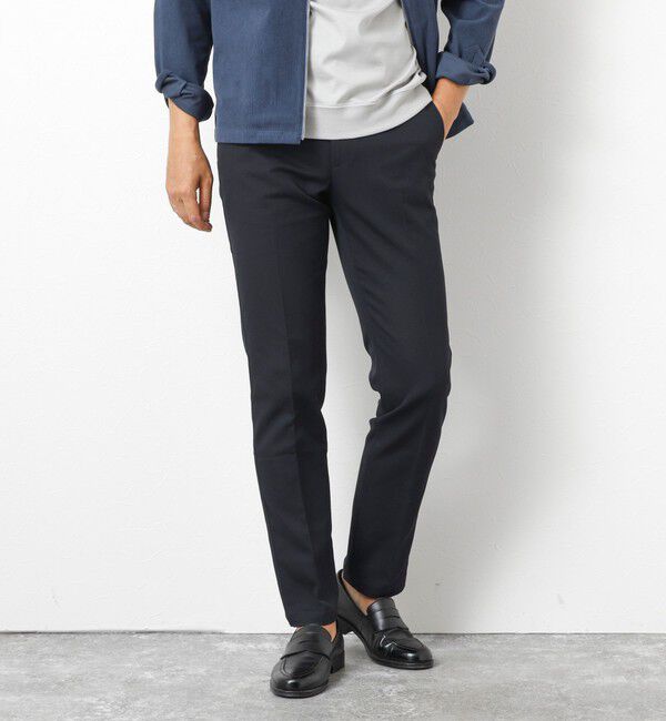 NOLLEY'S goodman「《ビジカジ対応》吸水速乾 ツイルストレッチスリムフィット 25AW」|チノ|ネイビー