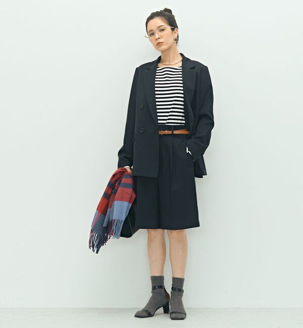 NOLLEY'S「《セットアップ対応》ウォッシャブルウール調ストレッチハーフパンツ」|その他|