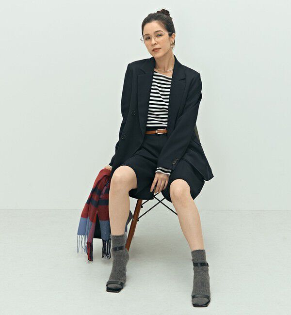 NOLLEY'S「《セットアップ対応》ウォッシャブルウール調ストレッチハーフパンツ」|その他|