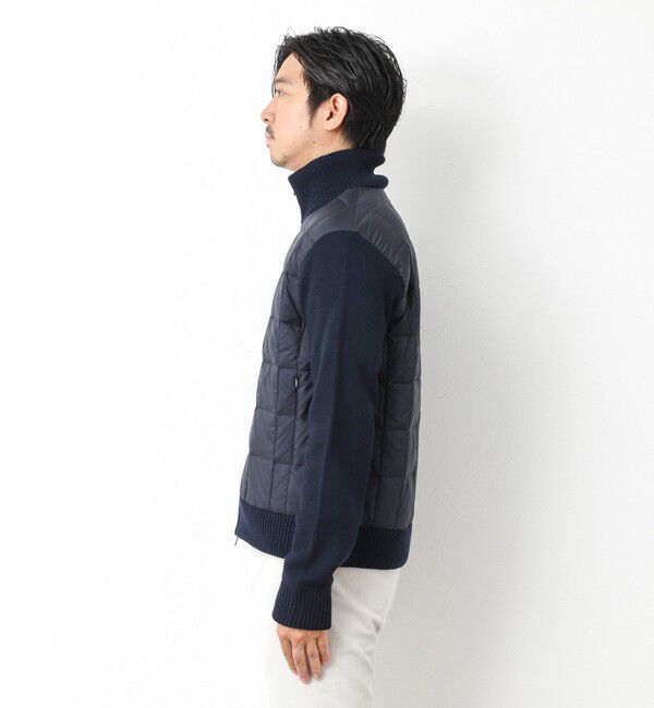 NOLLEY'S goodman「【TAION/タイオン】別注HI NECK DOWN JKT WITH SLEEVE KNIT 25AW」|ブルゾン・スタジャン|
