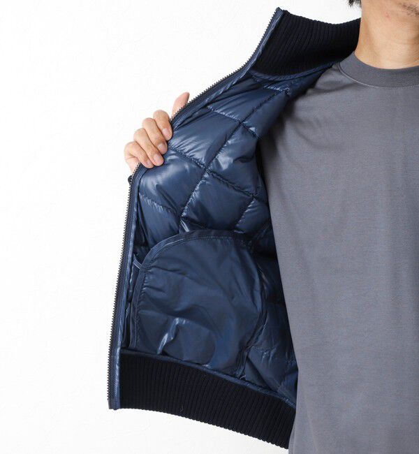 NOLLEY'S goodman「【TAION/タイオン】別注HI NECK DOWN JKT WITH SLEEVE KNIT 25AW」|ブルゾン・スタジャン|