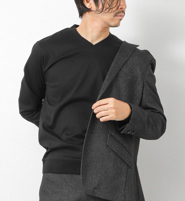 NOLLEY'S goodman「《ビジカジ対応》シルケットスムースドレスL/S V Tシャツ 25AW」|Tシャツ・カットソー|
