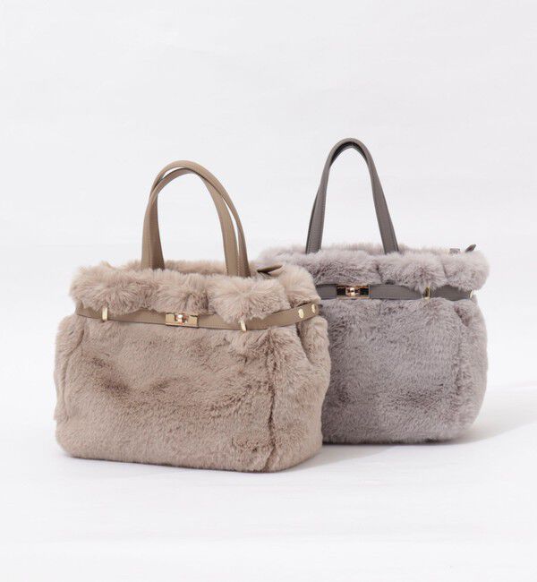 NOLLEY'S「ひねり金具付きファートートバッグ」|トートバッグ|