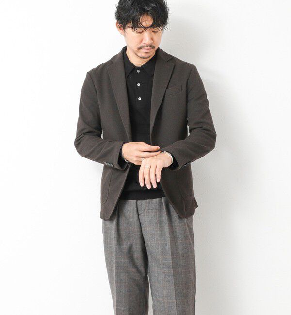 NOLLEY'S goodman「14G成型 ウォッシャブル NSN長袖ポロニット 25AW」|ニット・セーター|