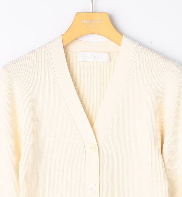 NOLLEY'S sophi「《アンサンブル対応》《手洗い可能》カシミヤ混リブVネックカーディガン」|カーディガン|