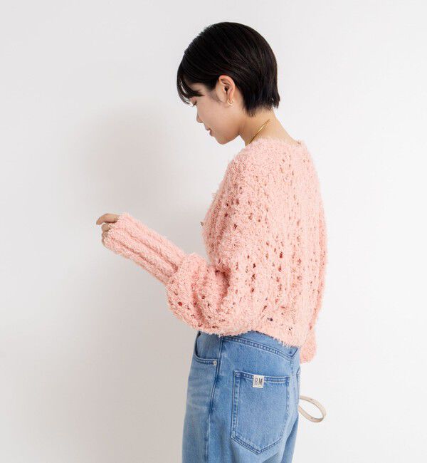 NOLLEY'S「《手洗い可能》カットフェザーヤーン透かし柄2WAYカーディガン」|カーディガン|