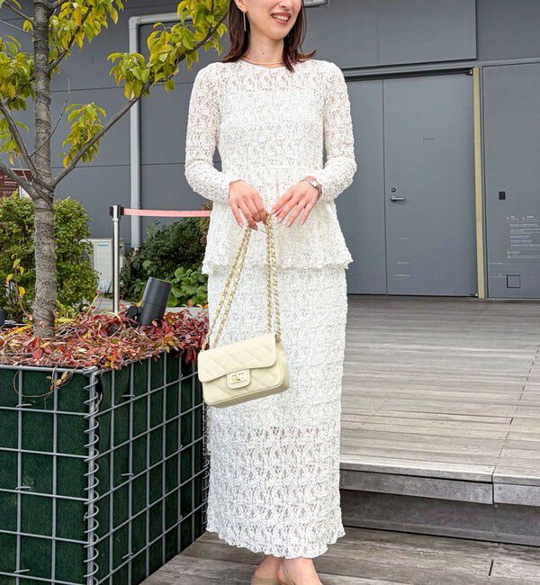 NOLLEY'S sophi「《セットアップ対応》ウォッシャブルストレッチレースタイトスカート」|タイト|