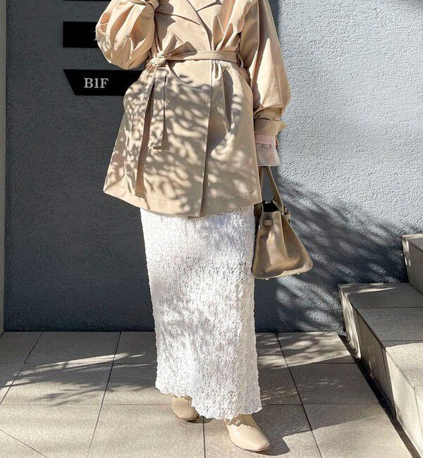 NOLLEY'S sophi「《セットアップ対応》ウォッシャブルストレッチレースタイトスカート」|タイト|