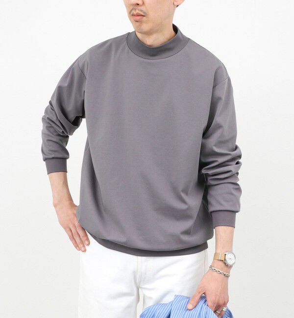 NOLLEY'S goodman「モックネックロンT 26SS」|Tシャツ・カットソー|チャコールグレー