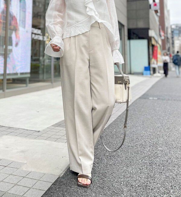 NOLLEY'S sophi「NEW morisachi《セットアップ対応》ウォッシャブルスラブオックスタックワイドパンツ」|その他|