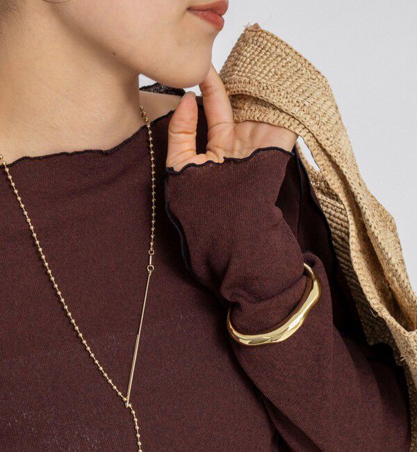 NOLLEY'S「ウォッシャブルドライテレコメロー配色プルオーバー」|Tシャツ・カットソー|