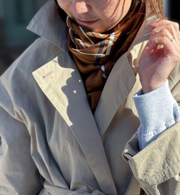 NOLLEY'S sophi「【AENEIS/エイネス】MINIMAL ILLUSIONシルクスカーフ」|ストール|ブラウン系1