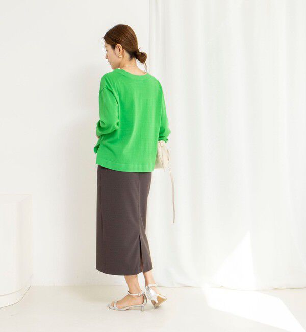 NOLLEY'S「ウォッシャブルニットジョーゼットタイトスカート」|タイト|