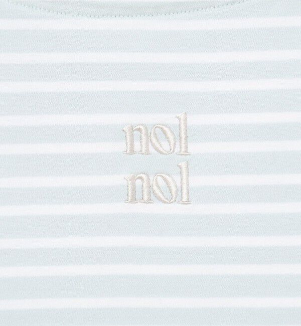 NOLLEY'S「【nolnol/ノルノル】ウォッシャブルシルケットボーダーショートT」|Tシャツ・カットソー|