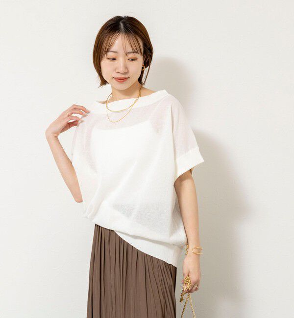 NOLLEY'S「《手洗い可能》コットンセルロースリラックスプルオーバー」|ニット・セーター|