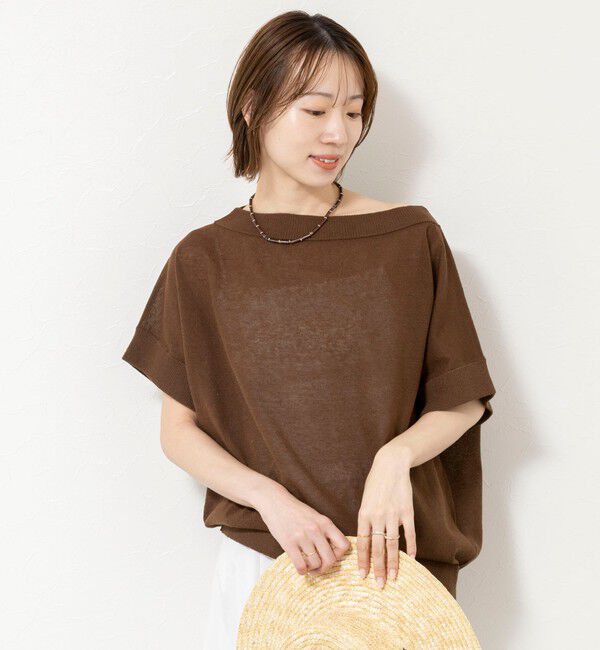 NOLLEY'S「《手洗い可能》コットンセルロースリラックスプルオーバー」|ニット・セーター|