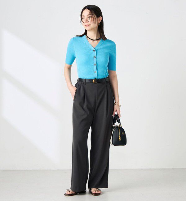 NOLLEY'S sophi「《セットアップ対応》ウォッシャブルツイルイージーワイドパンツ」|その他|