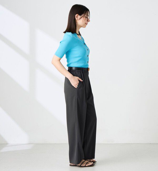 NOLLEY'S sophi「《セットアップ対応》ウォッシャブルツイルイージーワイドパンツ」|その他|