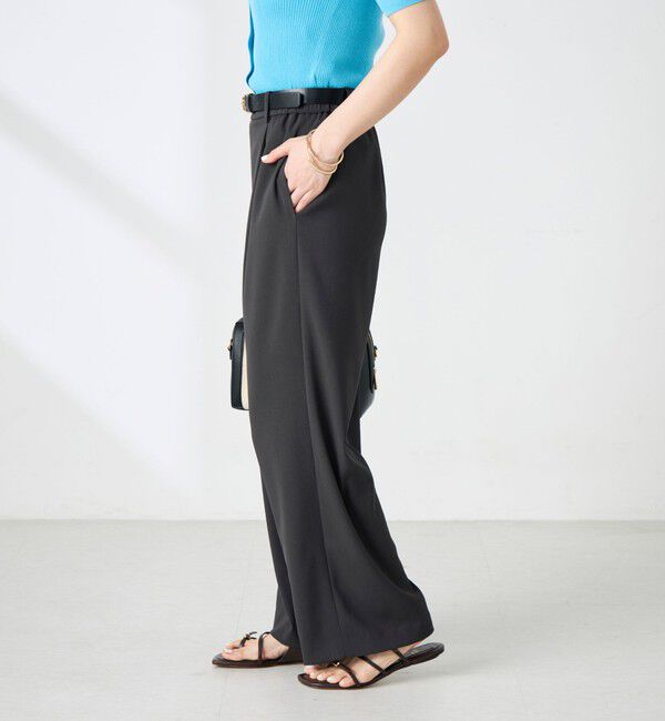 NOLLEY'S sophi「《セットアップ対応》ウォッシャブルツイルイージーワイドパンツ」|その他|