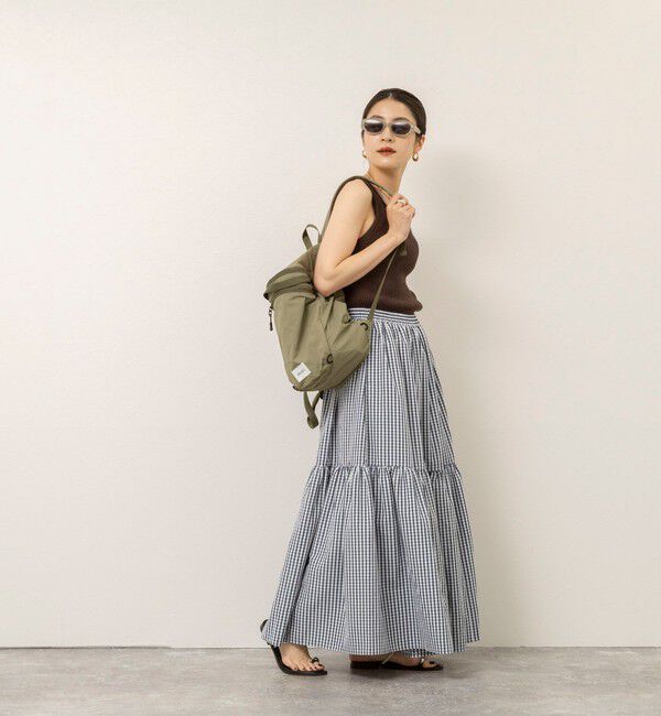 MAQWEL「【MAQWEL/マクウェル】ウォッシャブルチェックスカート」|フレア|