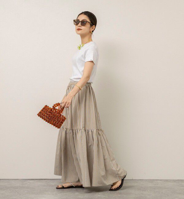 MAQWEL「【MAQWEL/マクウェル】ウォッシャブルチェックスカート」|フレア|