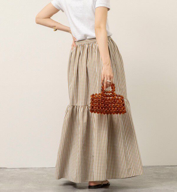 MAQWEL「【MAQWEL/マクウェル】ウォッシャブルチェックスカート」|フレア|