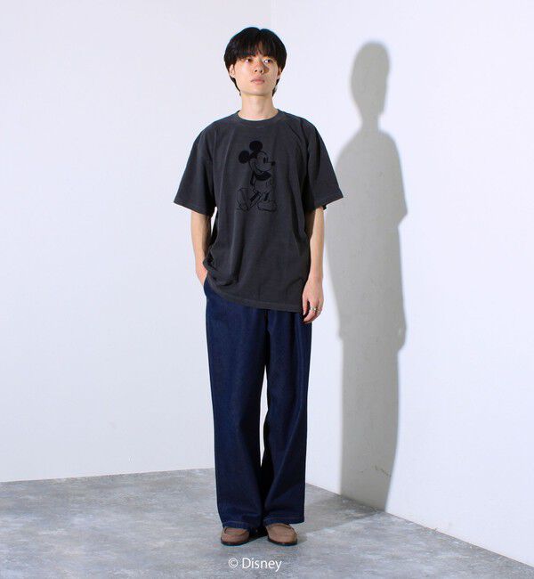 GLOSTER「【GOOD ROCK SPEED】MICKEY / フロッキープリントTシャツ」|Tシャツ・カットソー|